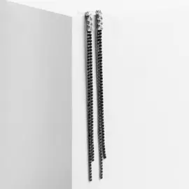 Серьги висячие со стразами