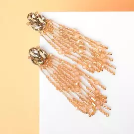 Серьги висячие со стразами