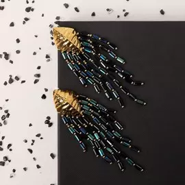 Серьги висячие со стразами