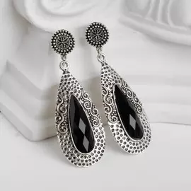 Серьги висячие со стразами