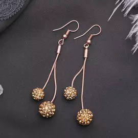 Серьги висячие со стразами