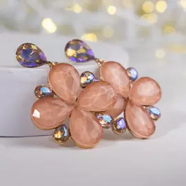 Серьги висячие со стразами