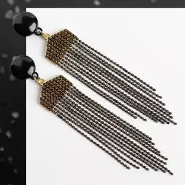 Серьги висячие со стразами