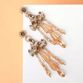 Серьги висячие со стразами