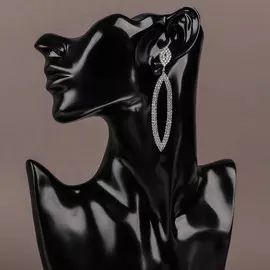 Серьги висячие со стразами