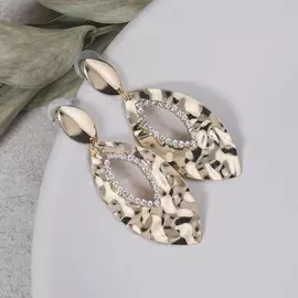 Серьги висячие со стразами