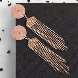 Серьги висячие со стразами