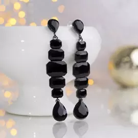 Серьги висячие со стразами