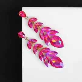 Серьги висячие со стразами