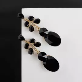 Серьги висячие со стразами