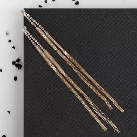 Серьги висячие со стразами