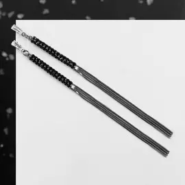 Серьги висячие со стразами