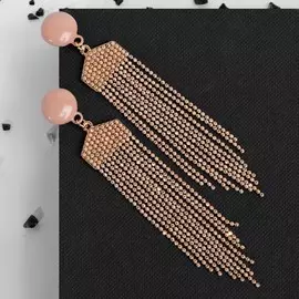 Серьги висячие со стразами