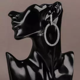 Серьги висячие со стразами