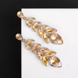 Серьги висячие со стразами