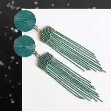 Серьги висячие со стразами