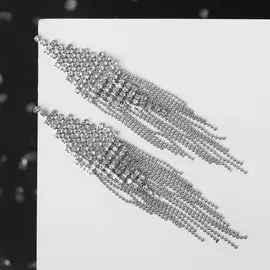 Серьги висячие со стразами