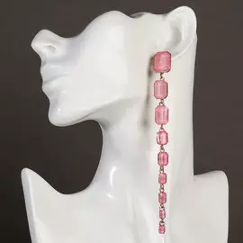 Серьги висячие со стразами