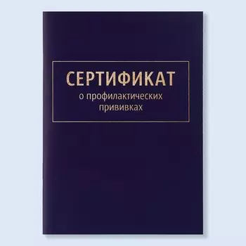 Сертификат о профилактических прививках а6, классика, 24 страницы