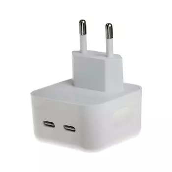 Сетевое зарядное устройство gq-6, 2 type-c, 3 а, 35 вт, белое
