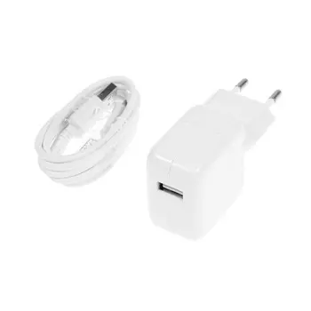 Сетевое зарядное устройство luazon lcc-97, 1 usb, 2.1 а, 10 вт, кабель microusb, белое
