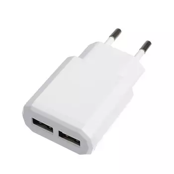 Сетевое зарядное устройство luazon ln-120ac, 2 usb, 2.1/1 a, белое