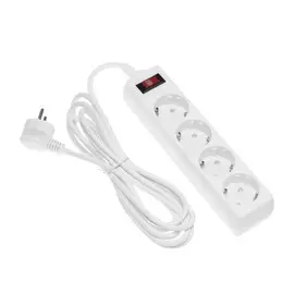 Сетевой фильтр luazon lighting, 4 розетки, 3 м, 2200 вт, 3 х 0.75 мм2, 10 а, 220 в, белый