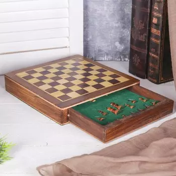 Шахматы магнитные, 25.525.54 см, дерево шишам