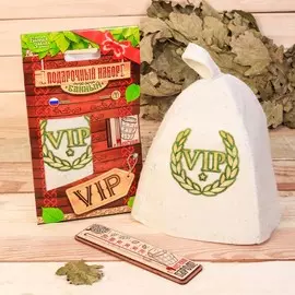 Шапка банная и термометр