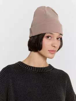 Шапка бини бежевая