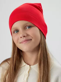 Шапка детская красная