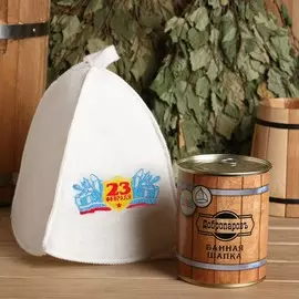Шапка для бани в банке
