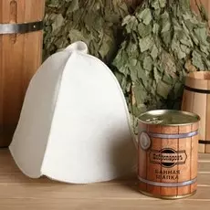 Шапка для бани в банке