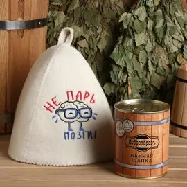 Шапка для бани в банке