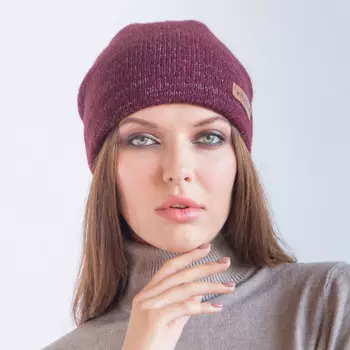 Шапка Flioraj двойная бордо