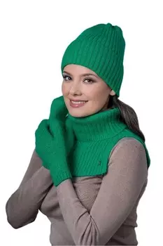 Шапка снуд варежки