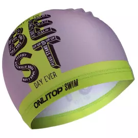 Шапочка для плавания детская best day ever, тканевая, обхват 46-52 см