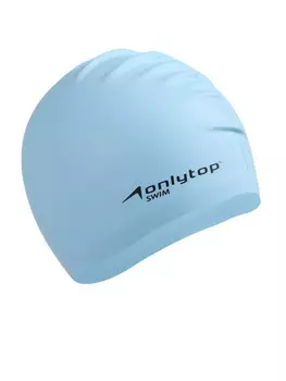Шапочка для плавания взрослая, силиконовая, 46 гр, голубая