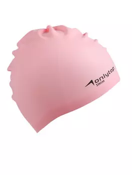 Шапочка для плавания взрослая, силиконовая, 56 гр, розовая