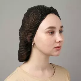 Шапочка шарлотта, черная 15 г/м2, 100 шт.