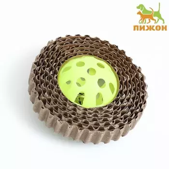 Шарик-когтеточка с бубенчиком, 5 см, желтый