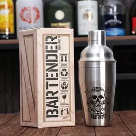 Шейкер металлический для коктейлей bartender, 500 мл