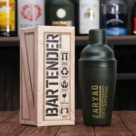 Шейкер металлический для коктейлей zaryad, 500 мл