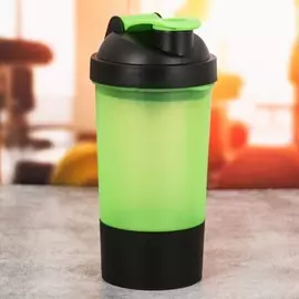 Шейкер спортивный, 500 мл, с чашей