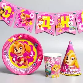 Набор одноразовой бумажной посуды, на 6 персон