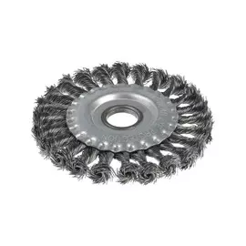 Щетка металлическая для ушм лом, крученая проволока, плоская, посадка 22 мм, 125 мм