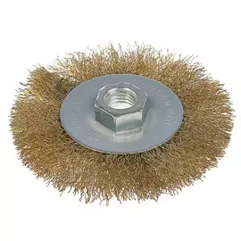 Щетка металлическая для ушм lom, плоская, м14, 100 мм