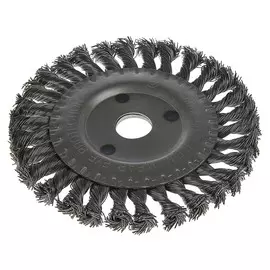 Щетка металлическая для ушм лом, крученая проволока, плоская, посадка 22 мм, 150 мм