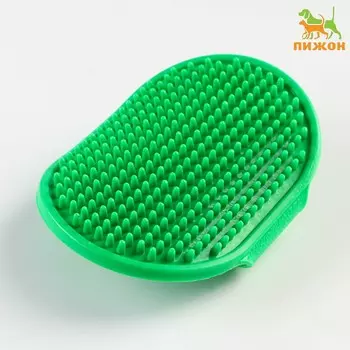 Щетка-наладонник, 12,2 х 8 см, зеленая