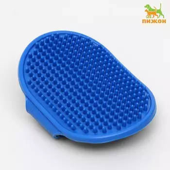 Щетка-наладонник, 12,2 х 8 см, синяя